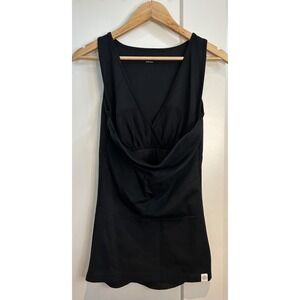 Lalabu Women Black Baby Wearing Tank Top Nursing Bra Integrated Pouch Medium